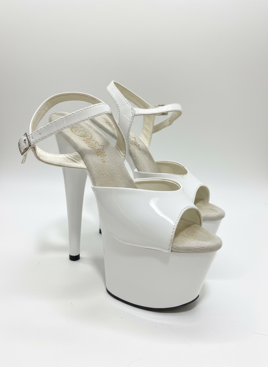 Talons hauts à plateforme Pleaser (Blancs)