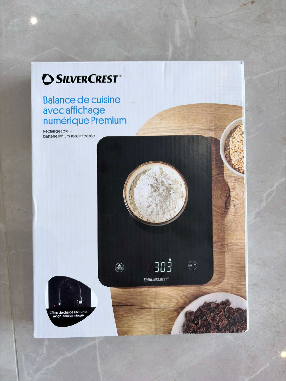 SilverCrest Balance de Cuisine Digitale Premium Rechargeable – Haute Précision