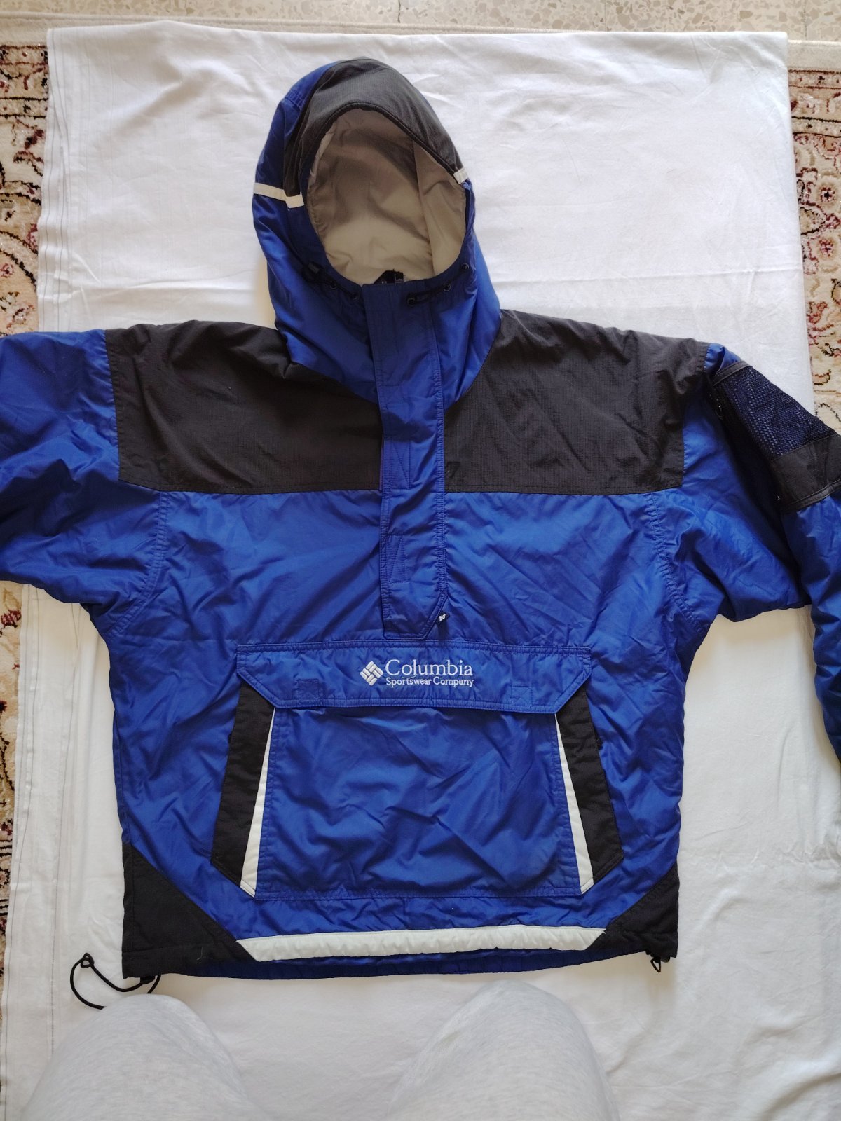 Veste Anorak Columbia Sportswear Vintage avec poche kangourou –m oversize l