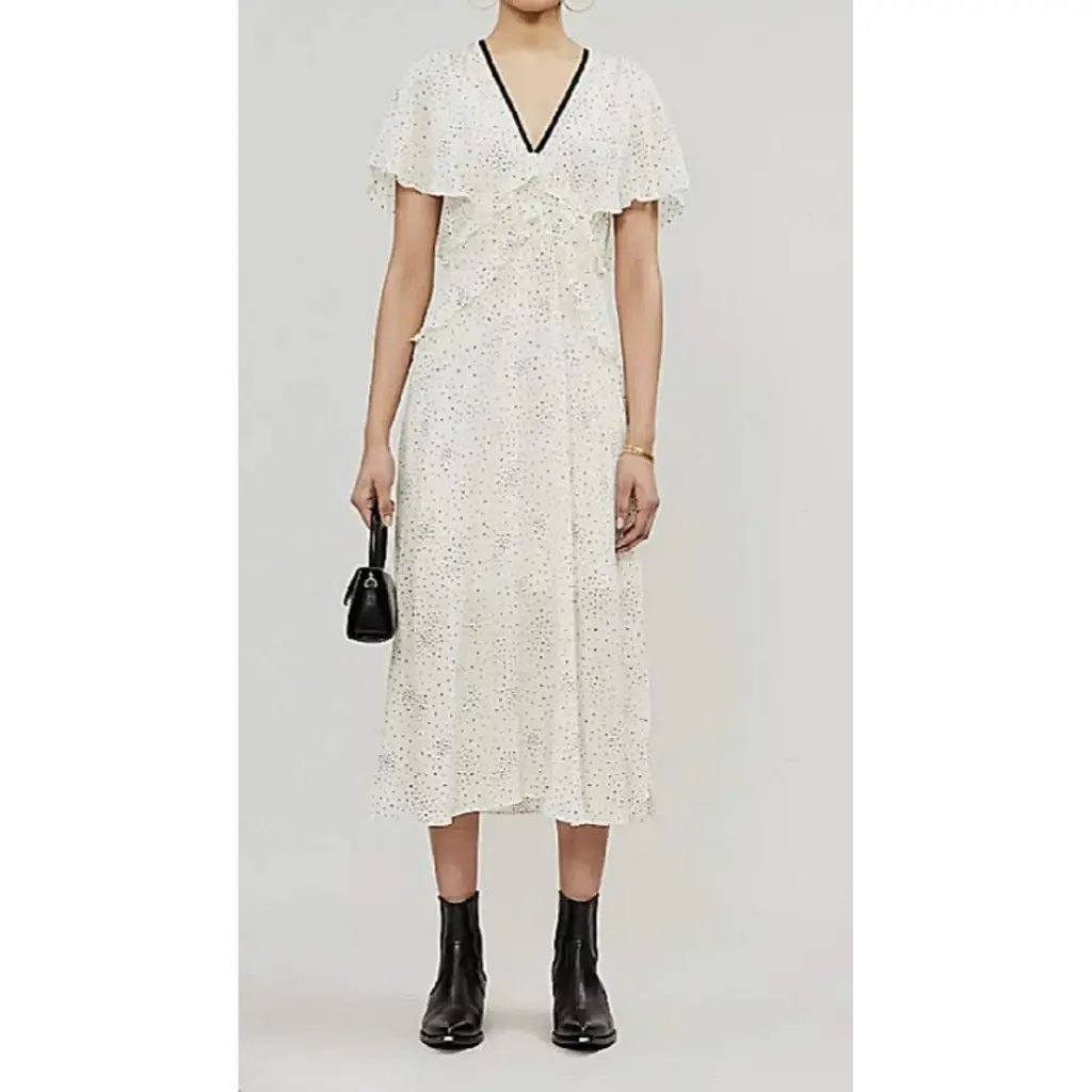 MAJE MIDI DRESS ÉCRU 