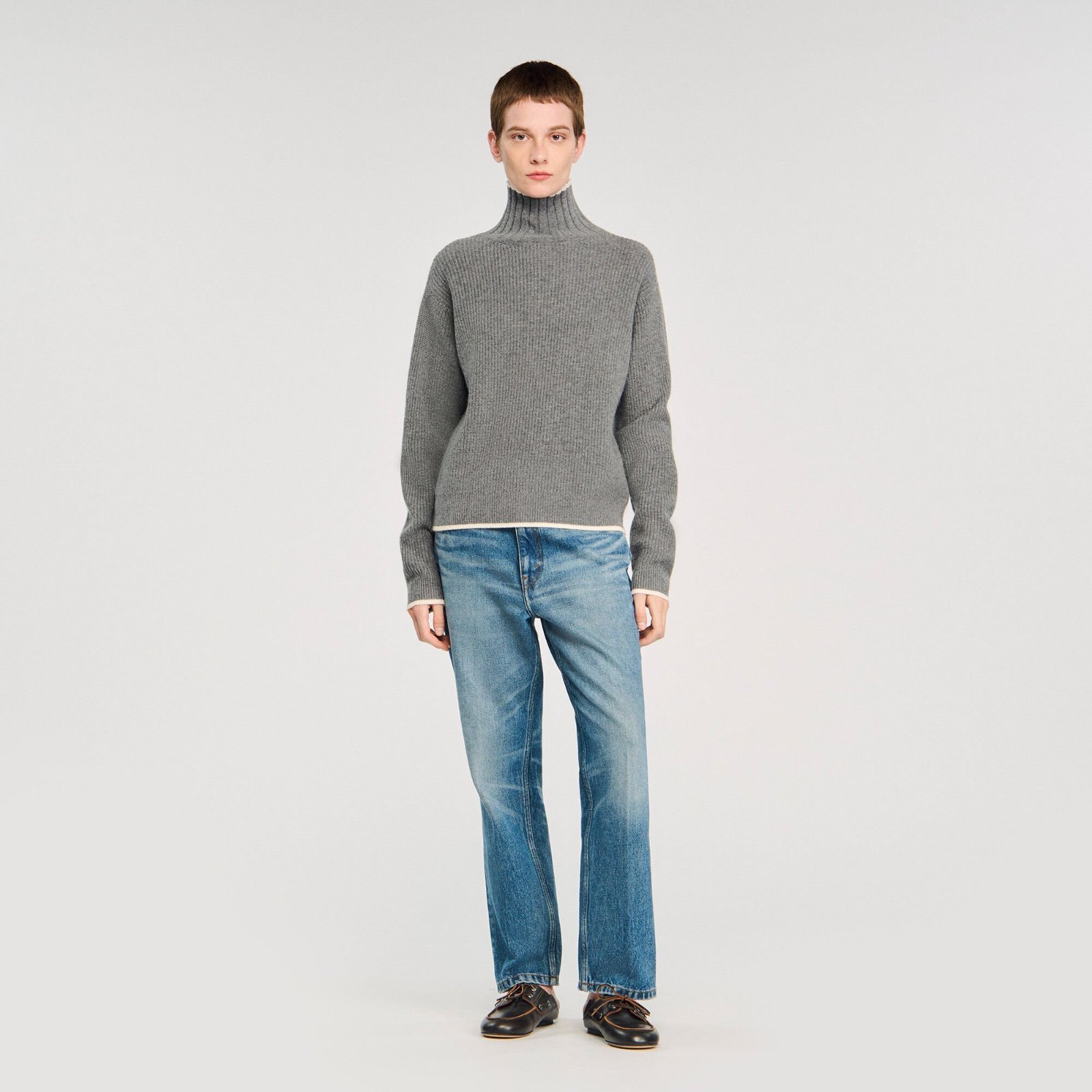 SANDRO PARIS | PULL SANDRO EN ALPAGA ET LAINE 