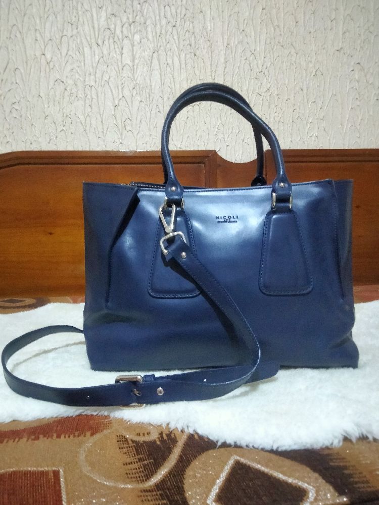 NICOLI 1979 Women Leather Bag Couleur Bleu Royale| Sac à main et à bandoulière 