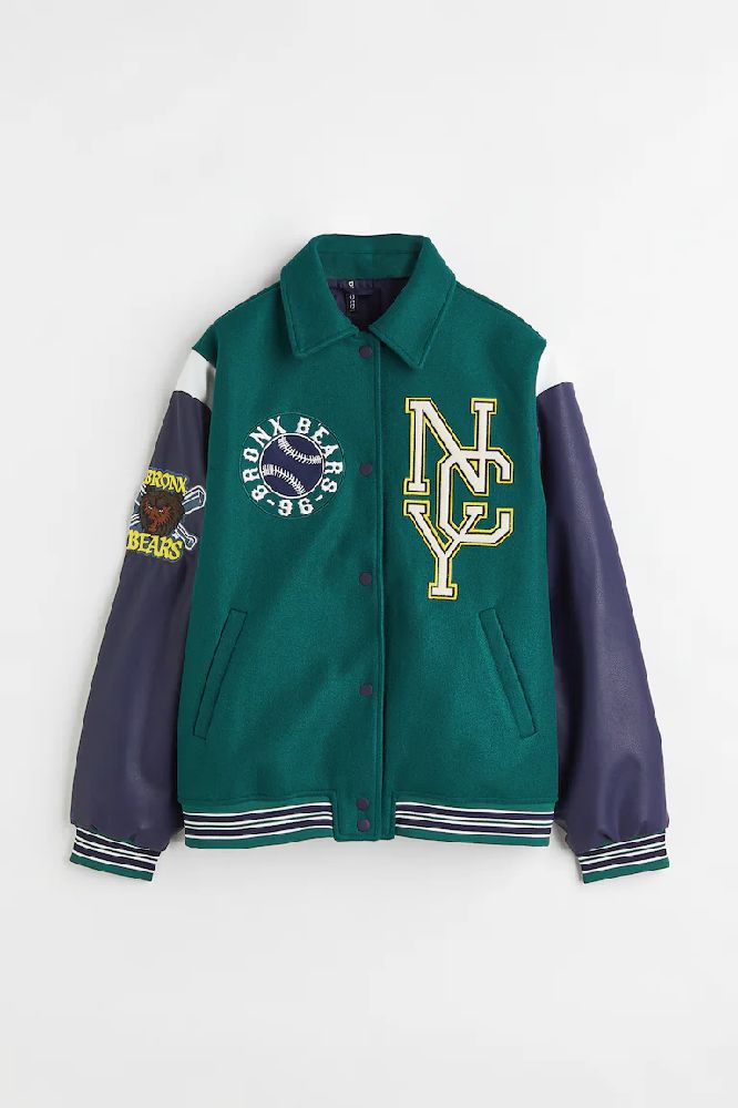 H&M JACKETDS AND COATS | OVERSIZED GREEN JACKET - BROXY BEARS - LADIES