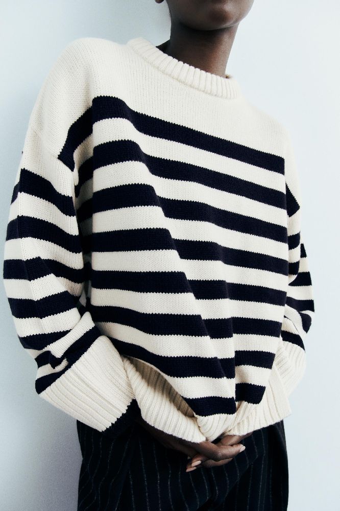 ZARA | PULL RAYÉ EN MAILLE ZARA 