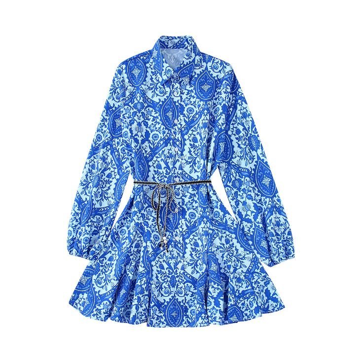 ZARA BLUE PRINTED DRESS