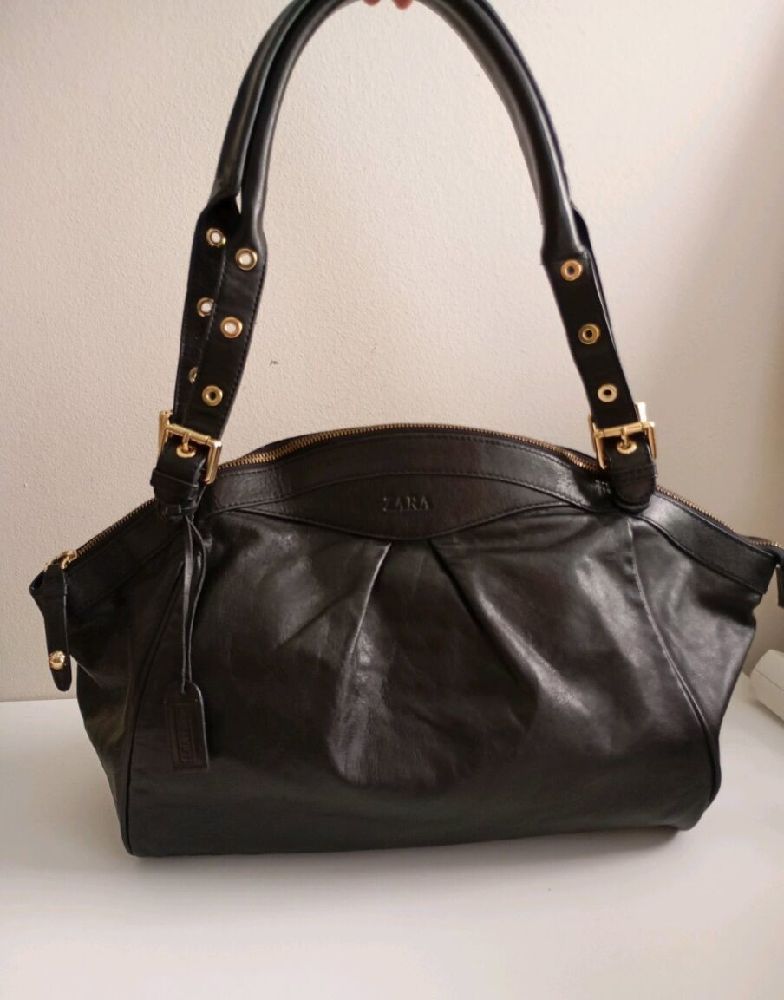ZARA | SAC ZARA EN CUIR VÉRITABLE 