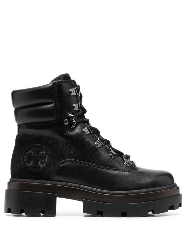 TORY BURCH AUTHENTIQUE | TORY BURCH LUG MILLER LEATHER BOOTS - BLACK