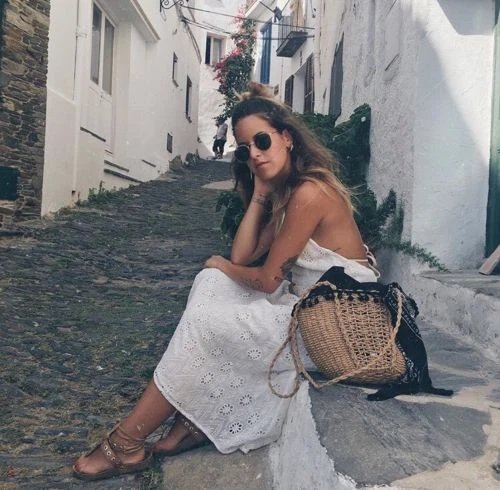 ZARA Halter Embroidered Eyelet White Lace Dress