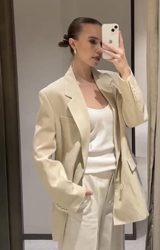 BABATON OFFICE OVERZIZED BLAZER EN LAINE 