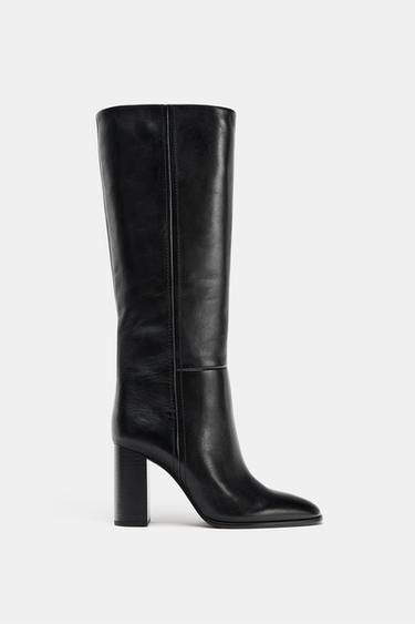 ZARA NOUVELLE COLLECTION FALL_WINTER 2026 |  LEATHER HIGH-HEEL KNEE HIGH-BOORS