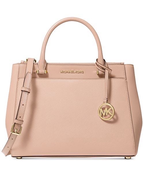 MICHAEL KORS ADRIENNE SAFFIANO LEATHER SATCHEL BAG AUTHENTIQUE
