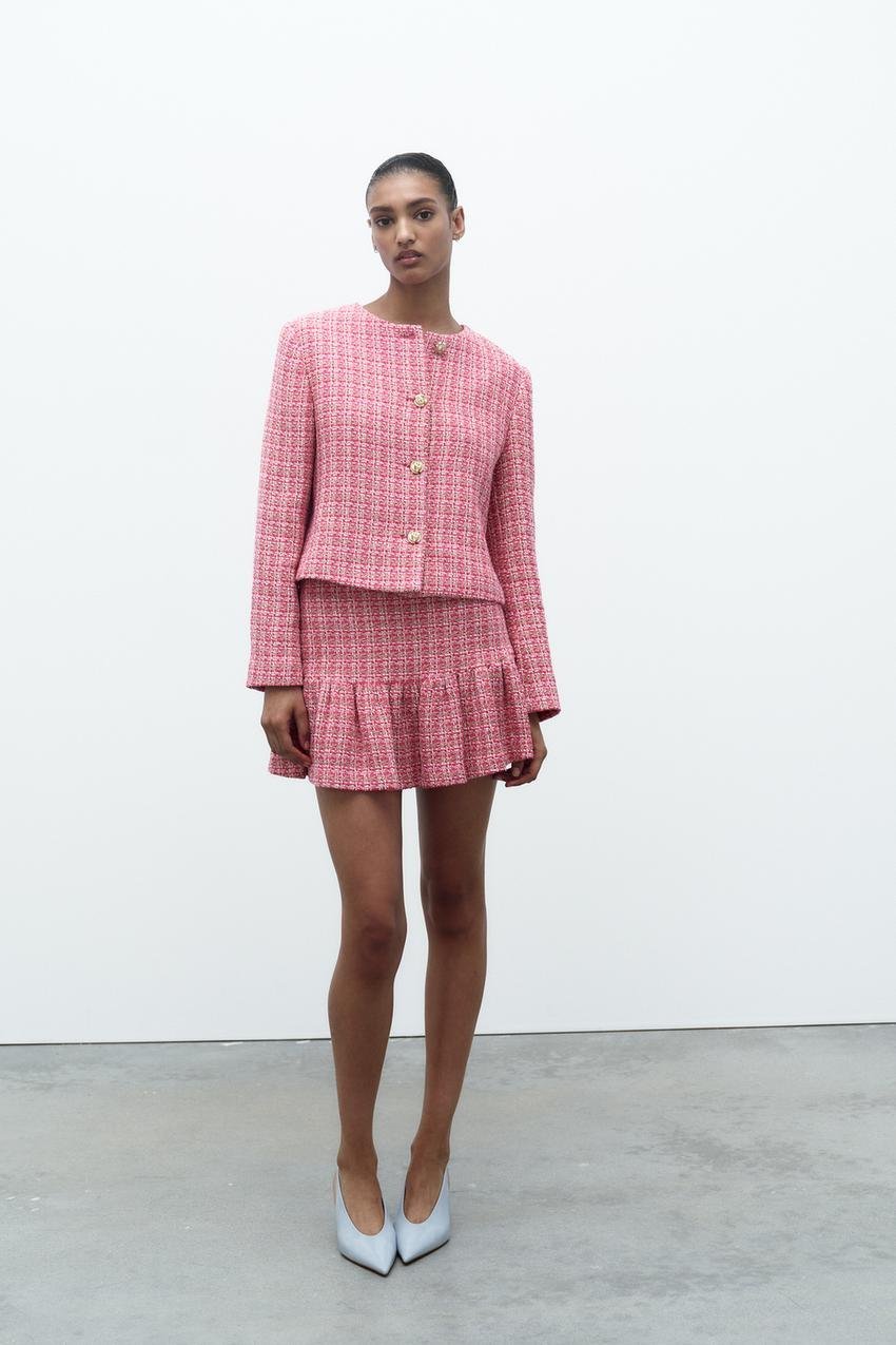 ENSEMBLE EN TWEED OLD MONEY BLAZER ET JUPE 