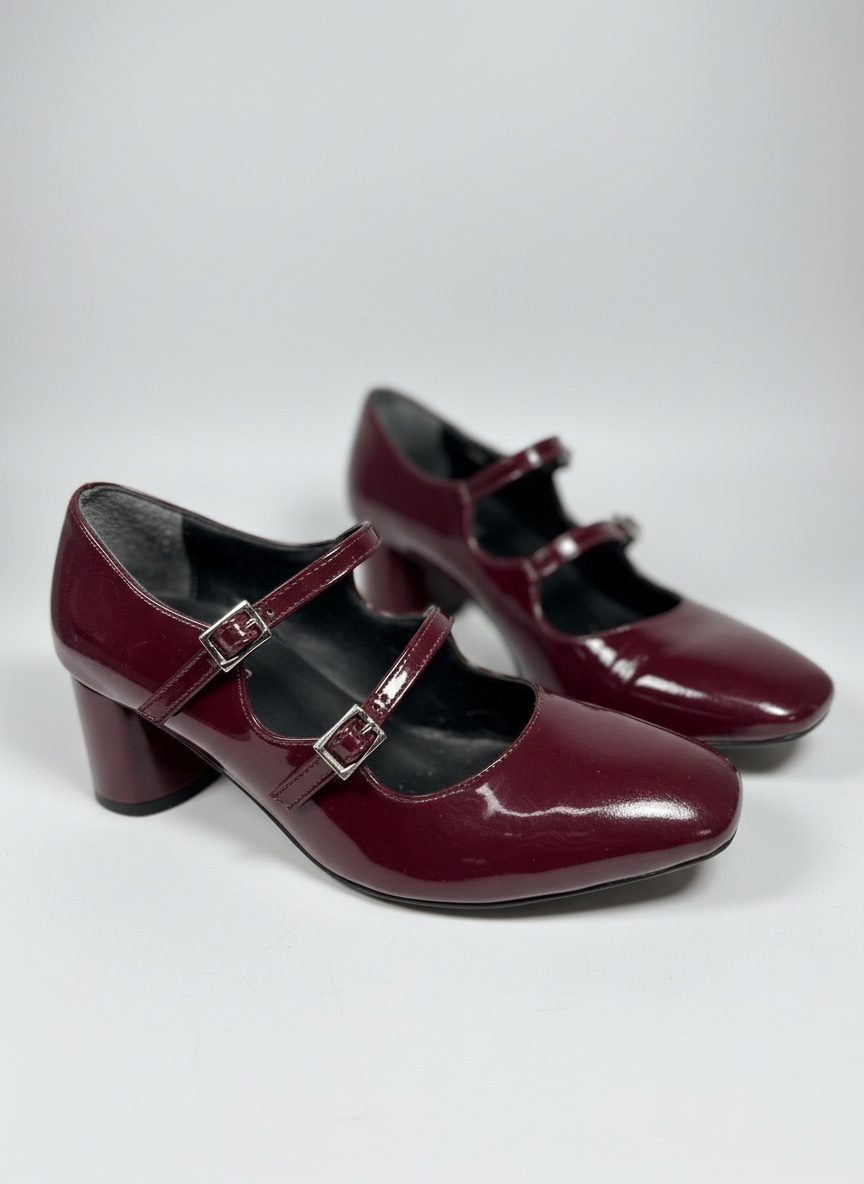 Talons bordeaux vernis ROSACE pointure 38