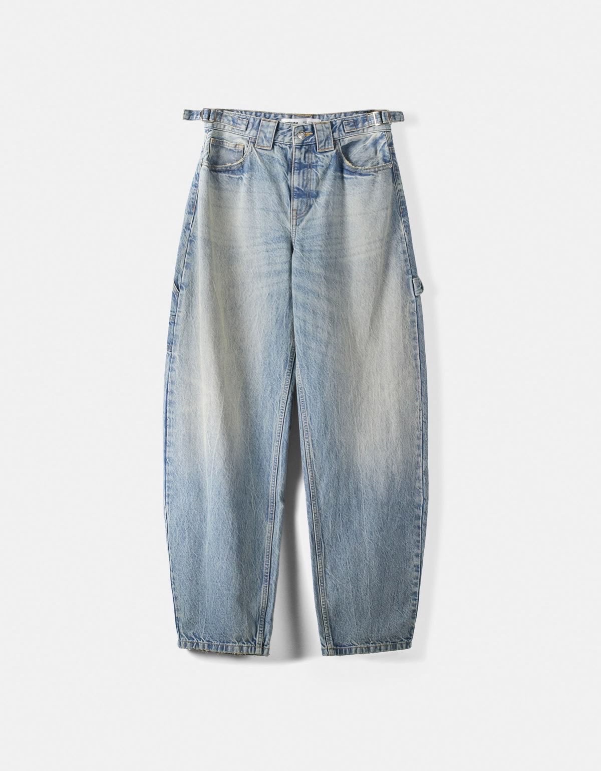 Bershka CARPENTER – Wide Leg – Blue Denim