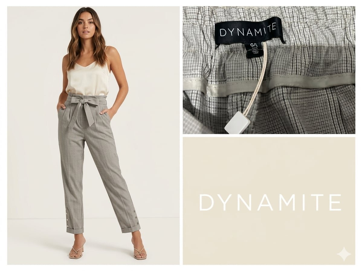 Pantalon élégant avec ceinture nouée