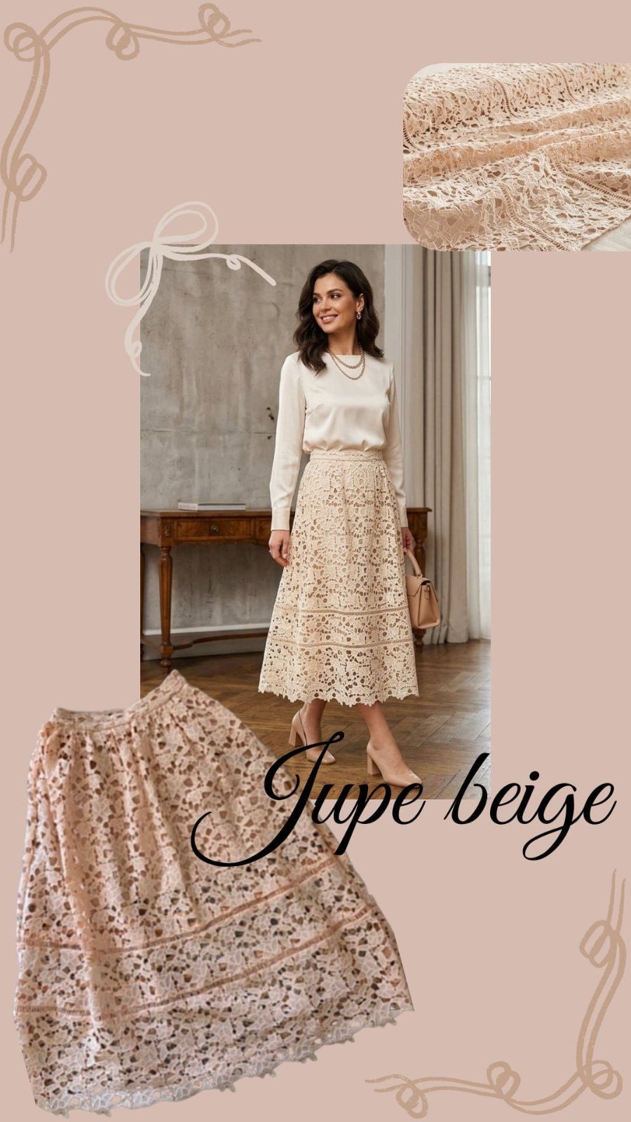 Jupe beige 👒