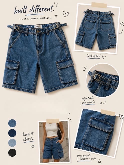 Short jean bermuda🤍