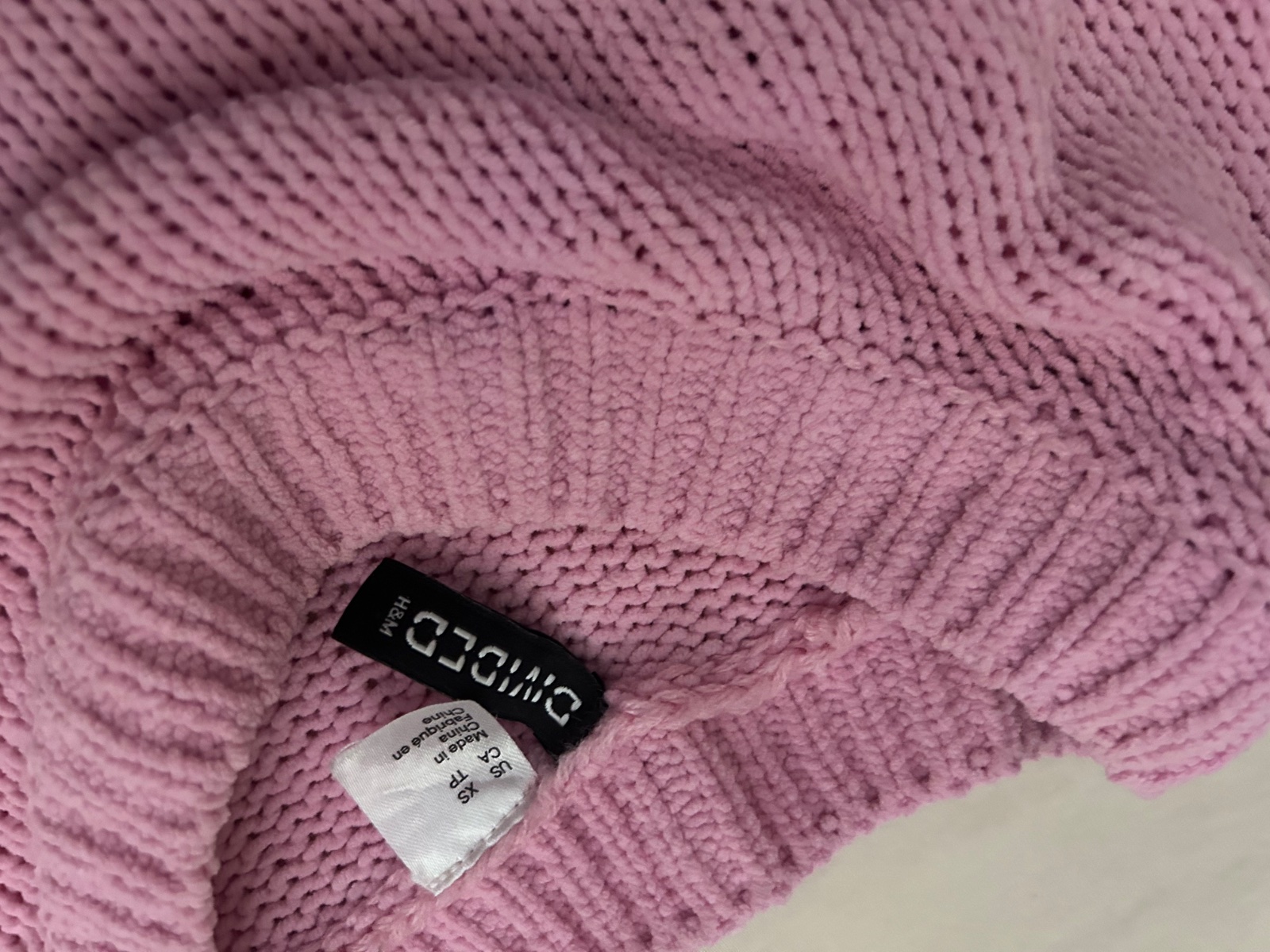 H&M pull rose en maille