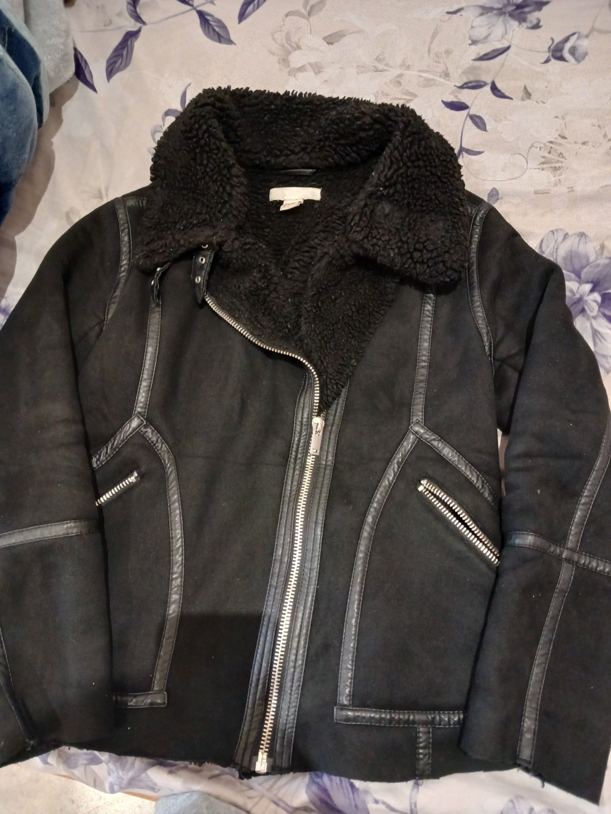 Veste noir double face