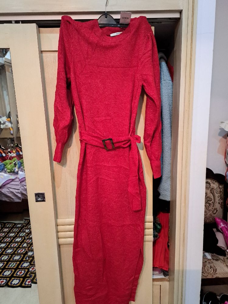 Robe en laine rouge taille 36/38/40