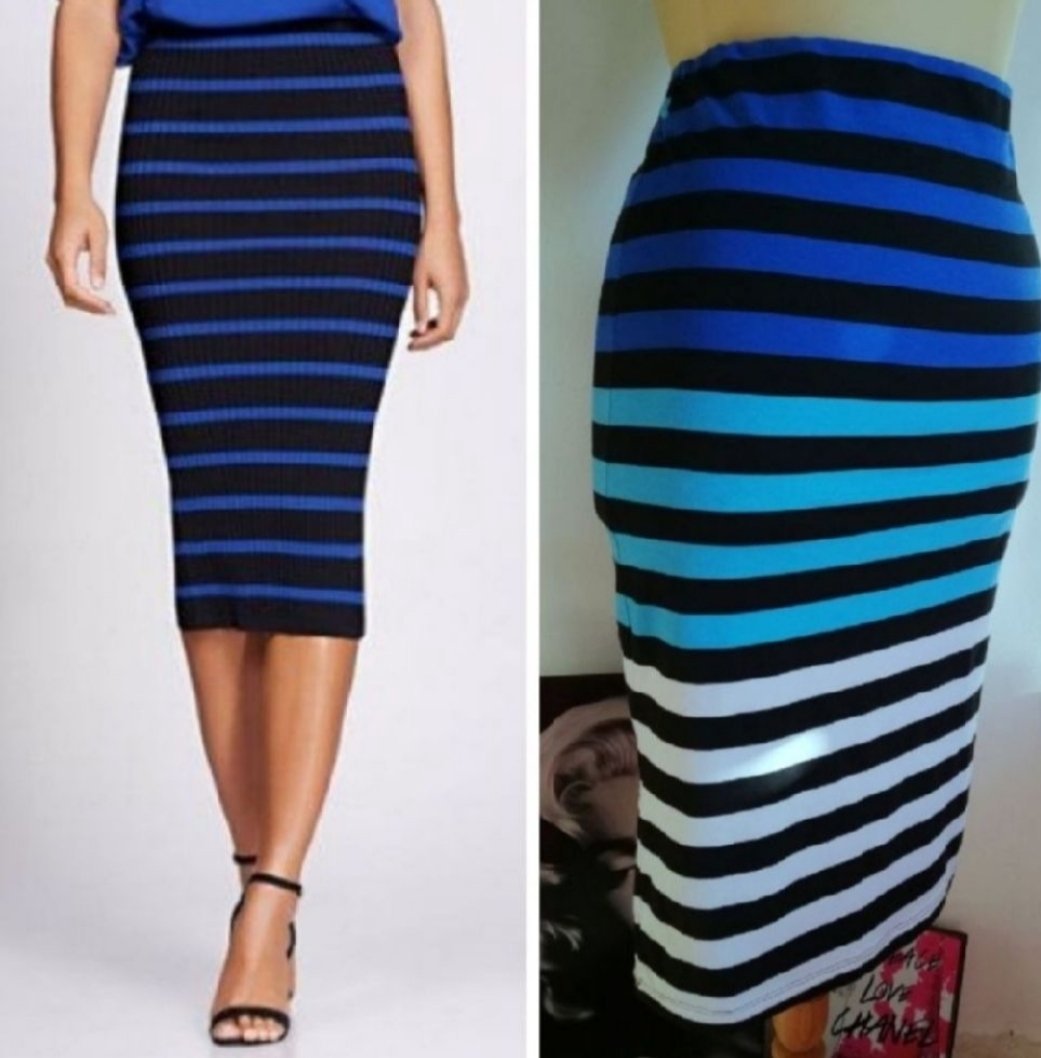 Jupe crayon taille haute tendance 