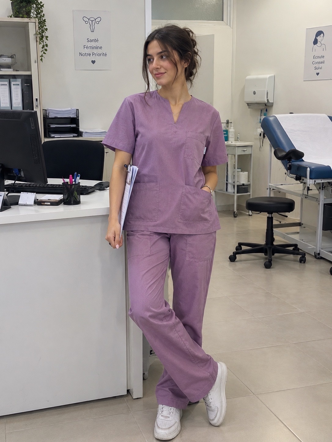 Scrub femme violet poudré 💜