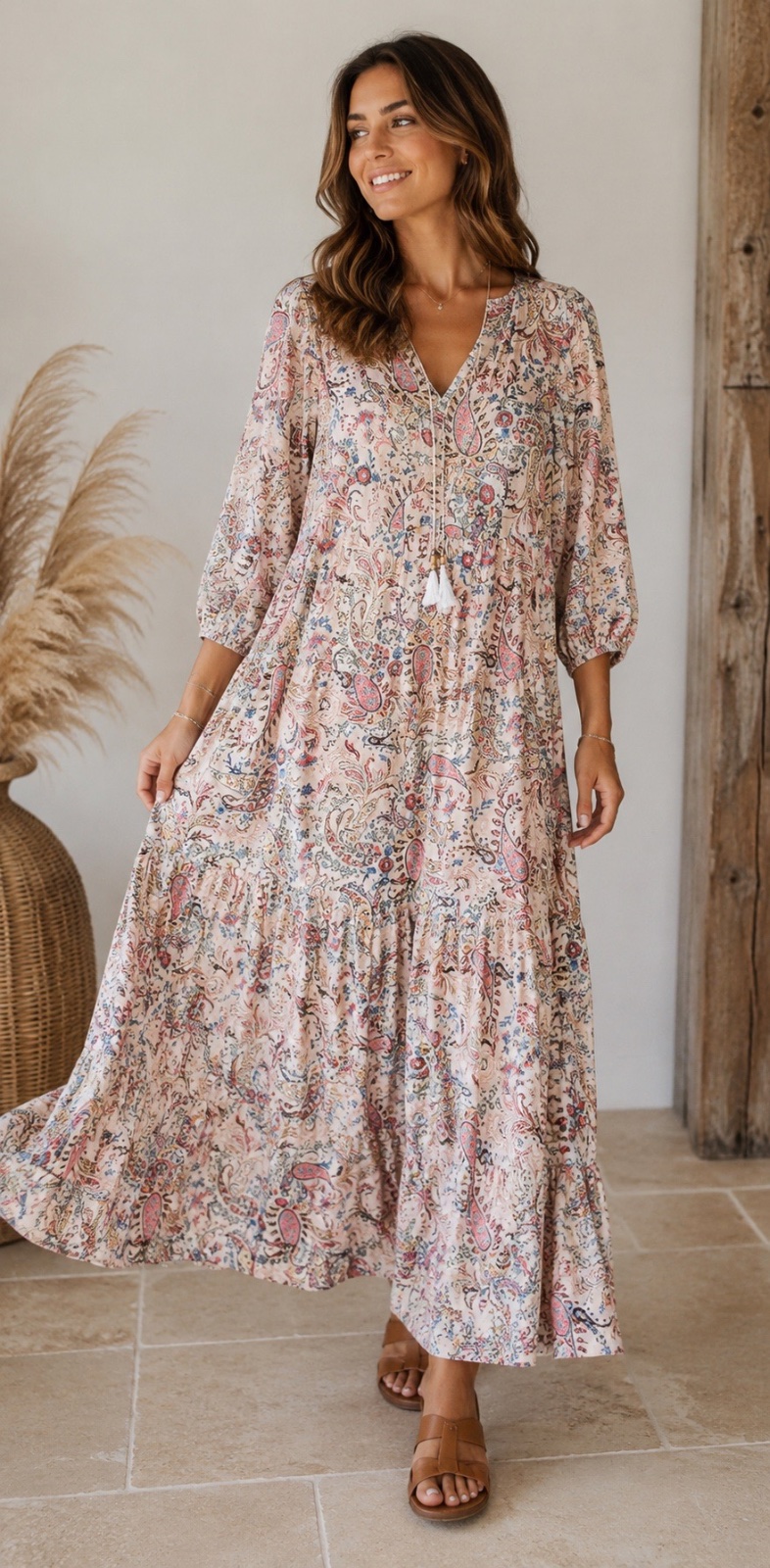 Robe longue fleurie style bohème chic 🌺