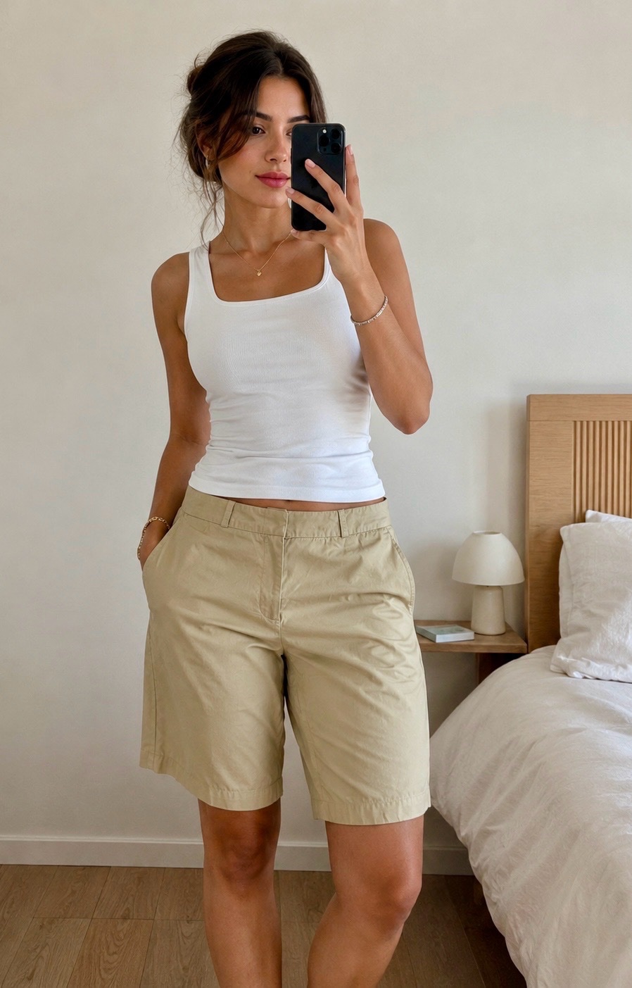 Très joli bermuda beige chic et intemporel 🤎