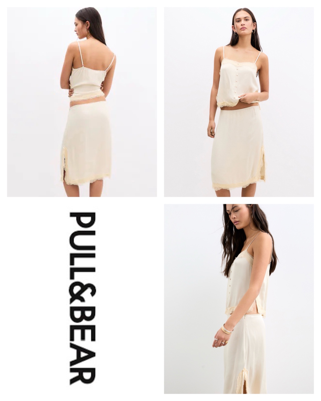 Jupe midi satinée Taille S
