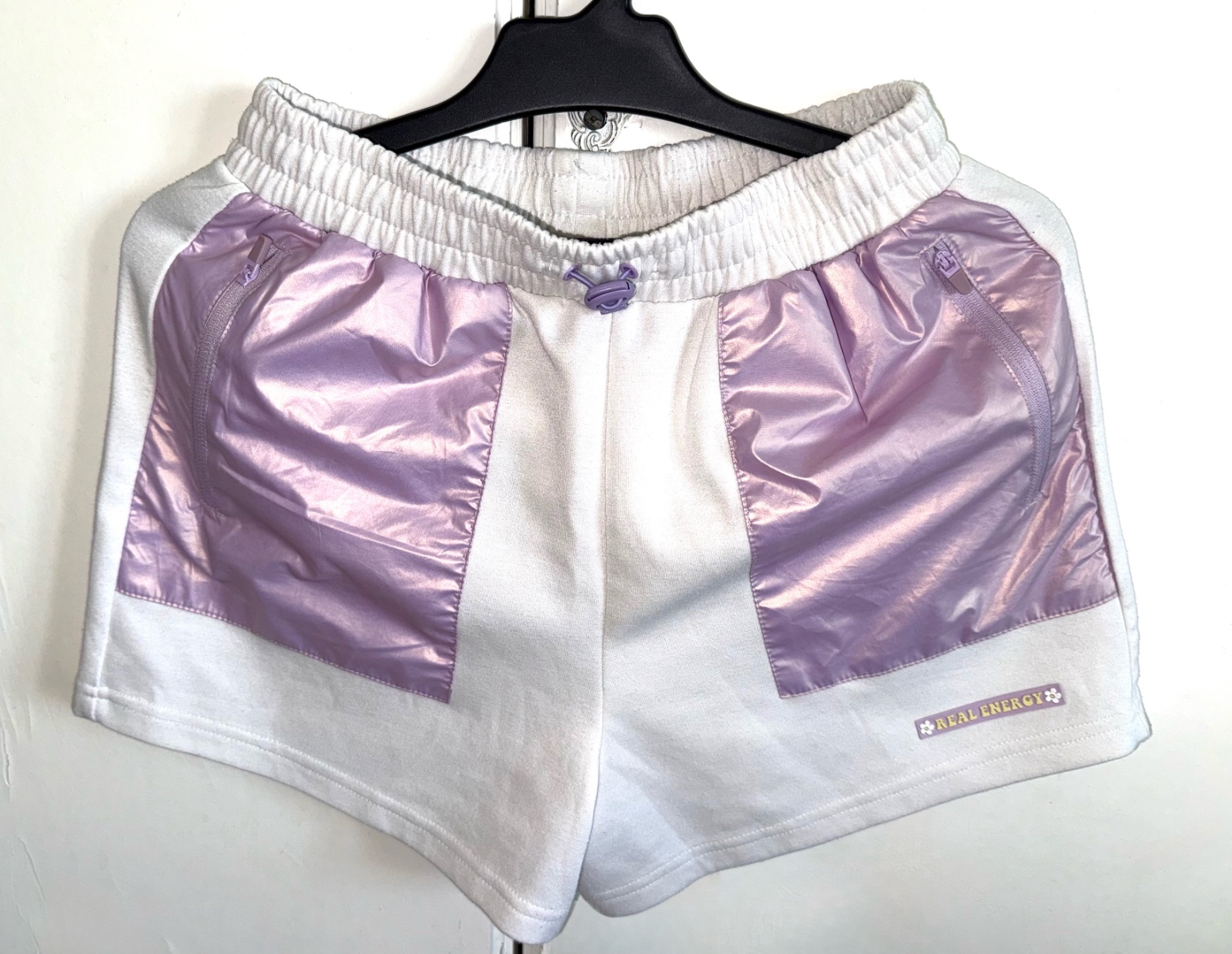 Short Sportswear Zara Blanc et Lilas Métallisé, taille 13/14