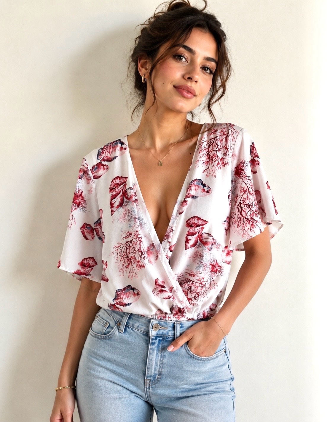 Craquez pour cette jolie blouse au style chic et estival 🐚🐟❤️ 
