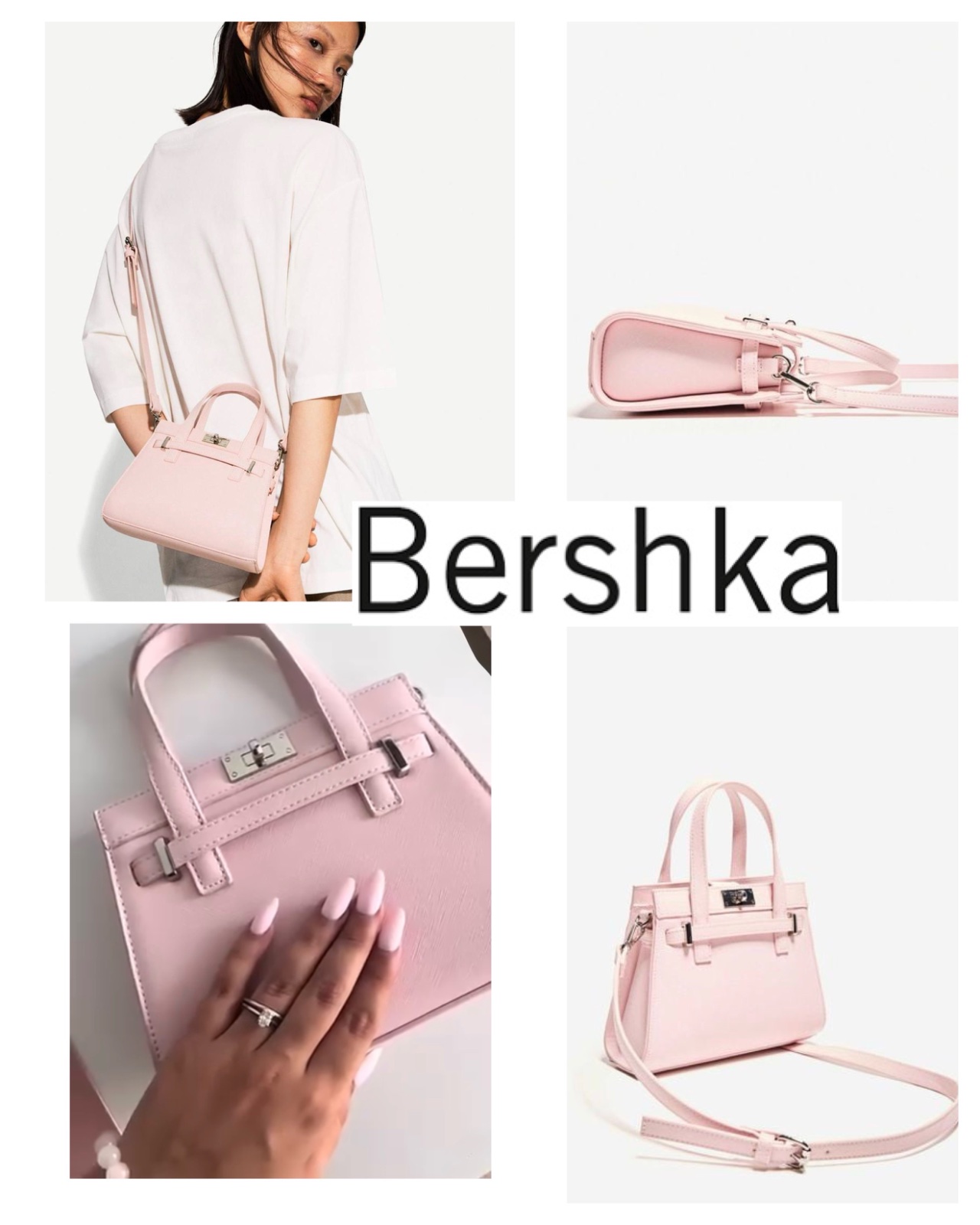 Mini sac à main de couleur rose bébé 🌸💗