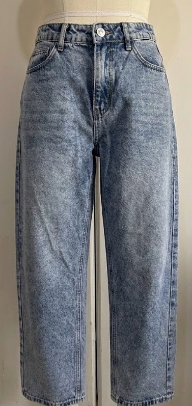 Jean bleu délavé coupe droite (Taille 36) 