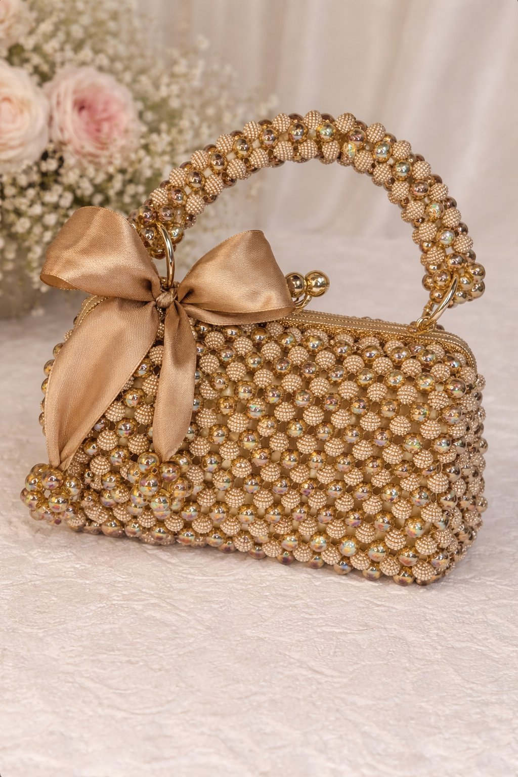 Sac a main avec des perles soirée 