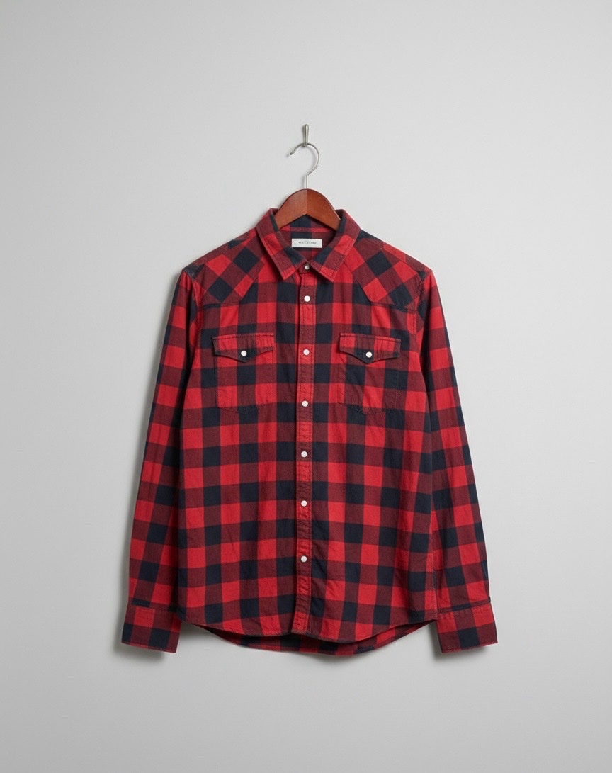 Chemise à carreaux rouge et noir