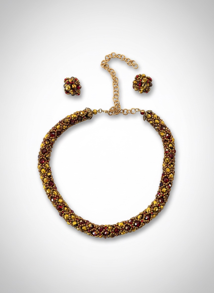 Parure collier et boucles 
