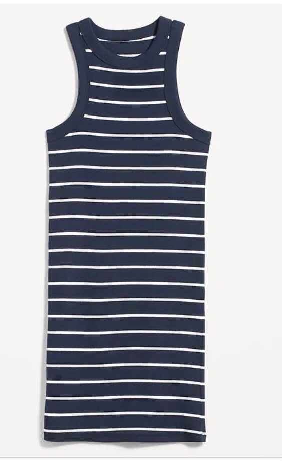 Robe rayures bleu et blanc 