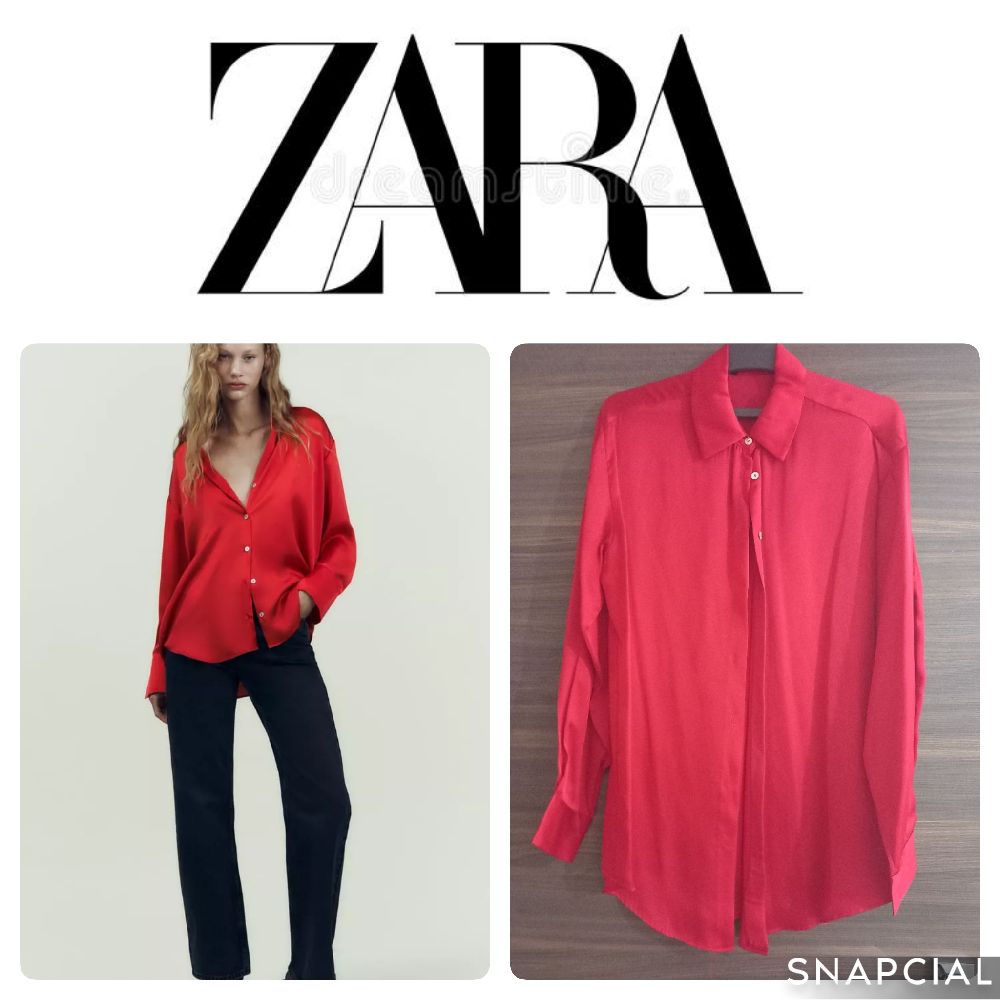 Chemise zara rouge
