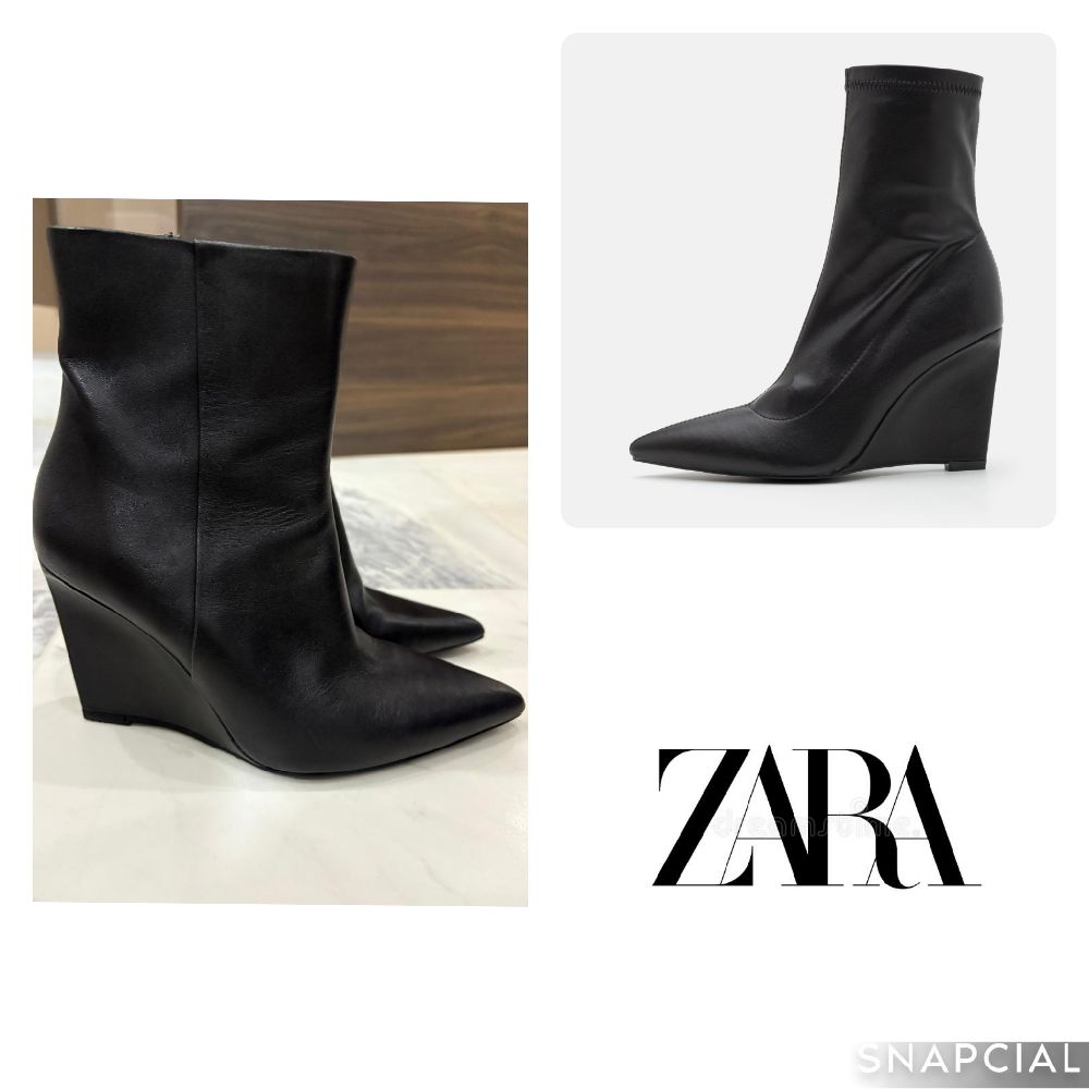 Bottines compensé zara noir 