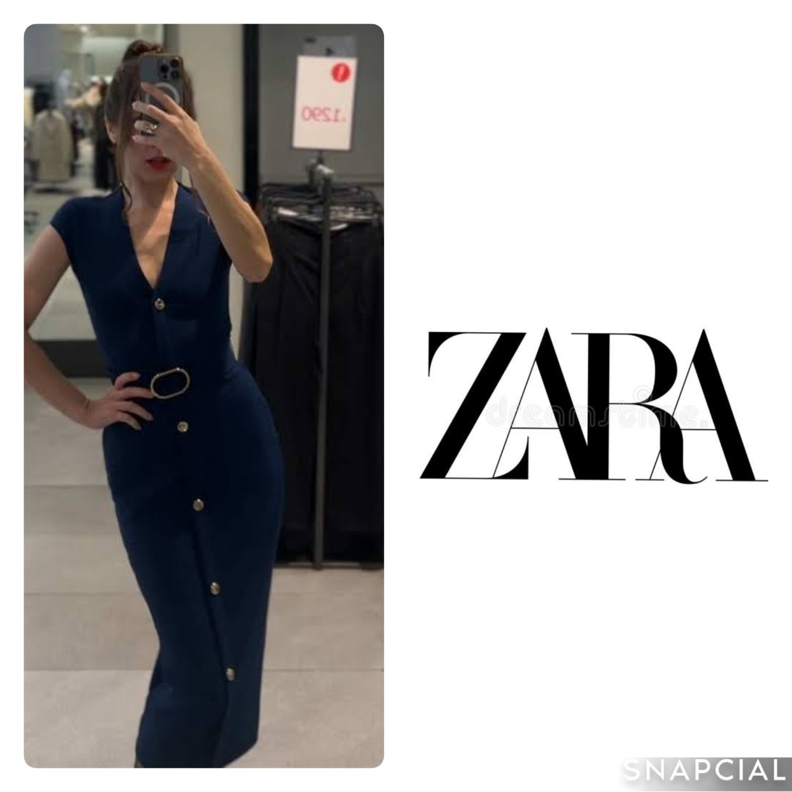 Robe zara avec ceinture jamais portée