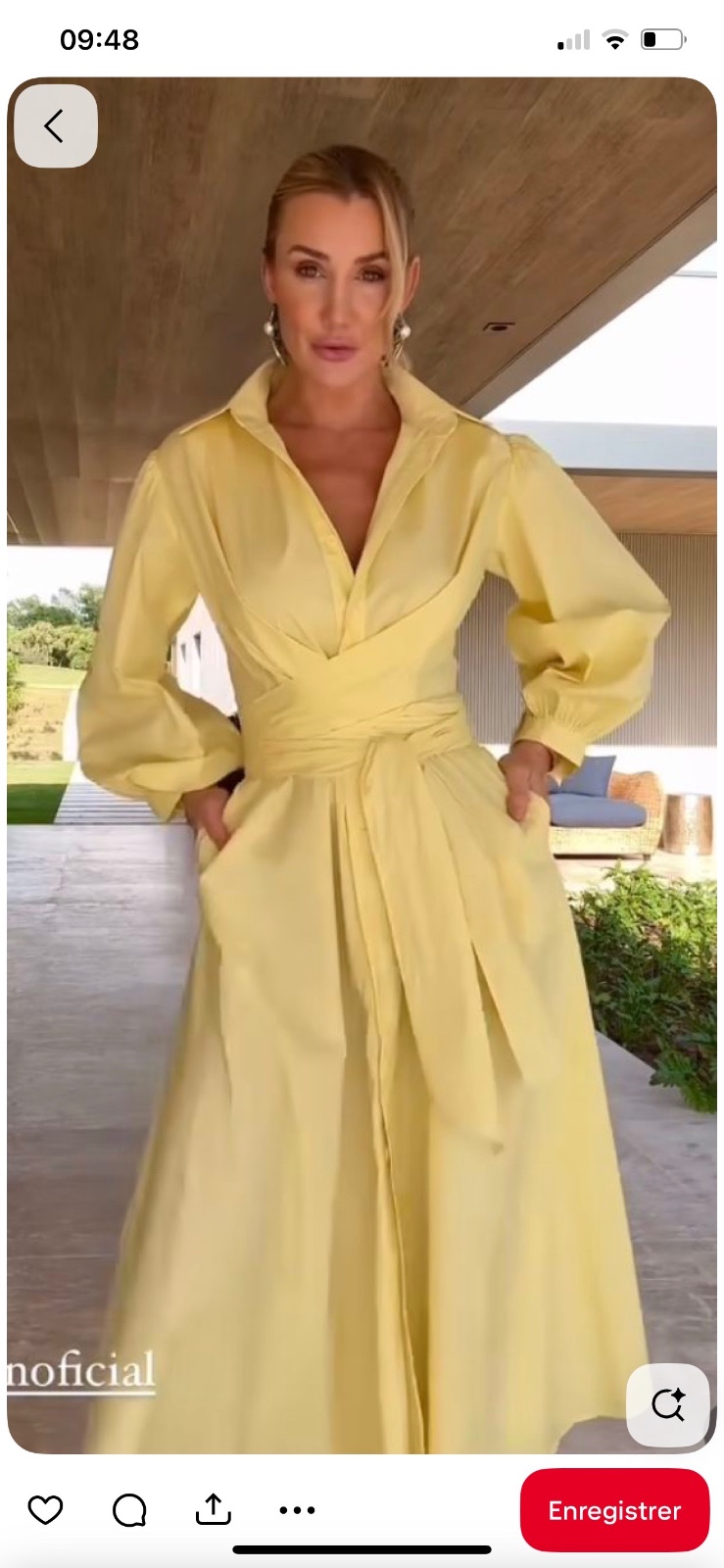 Robe jaune citron 