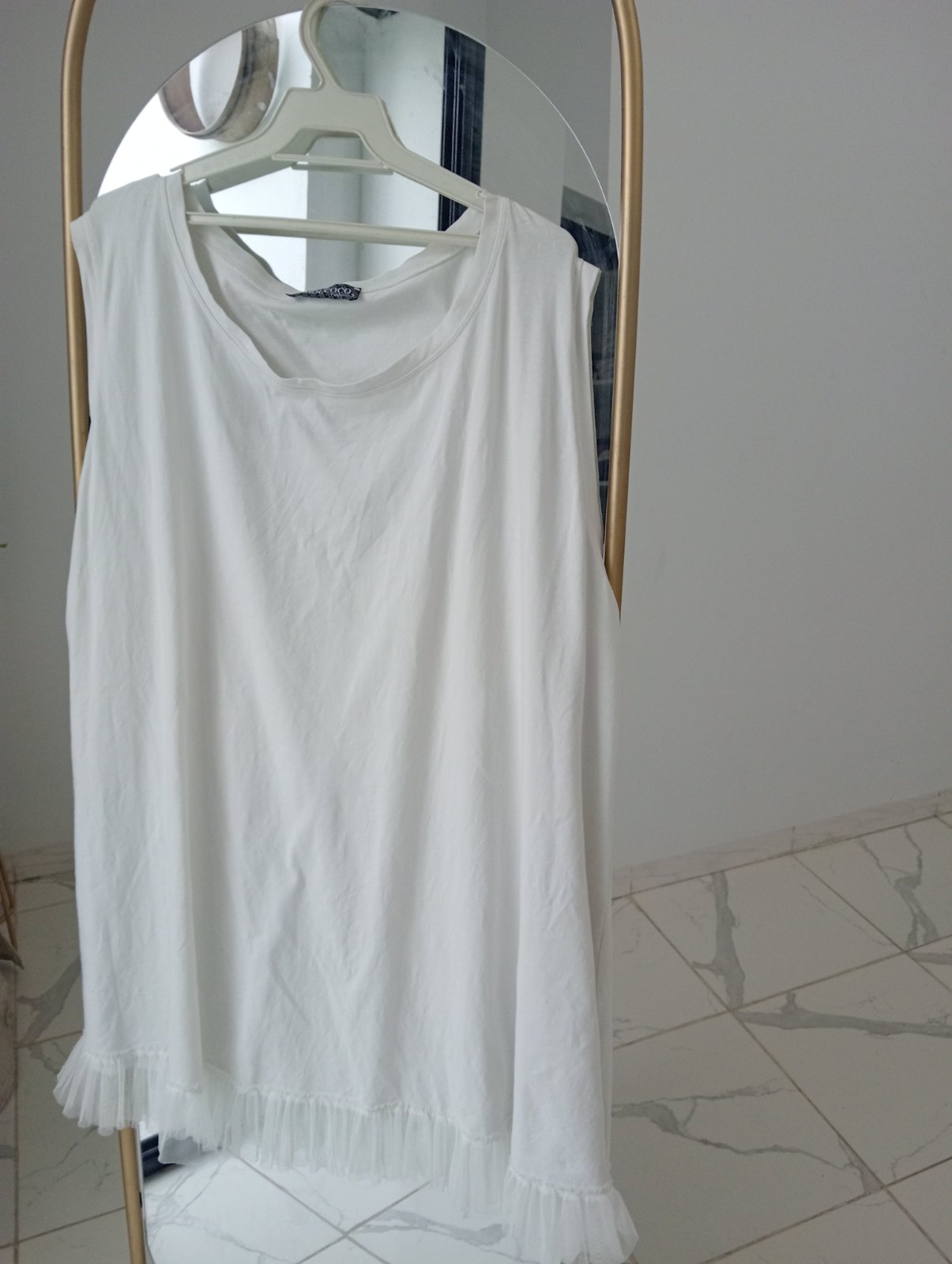 Robe blanc oversize tlabes mel 40 jusqu'à 46