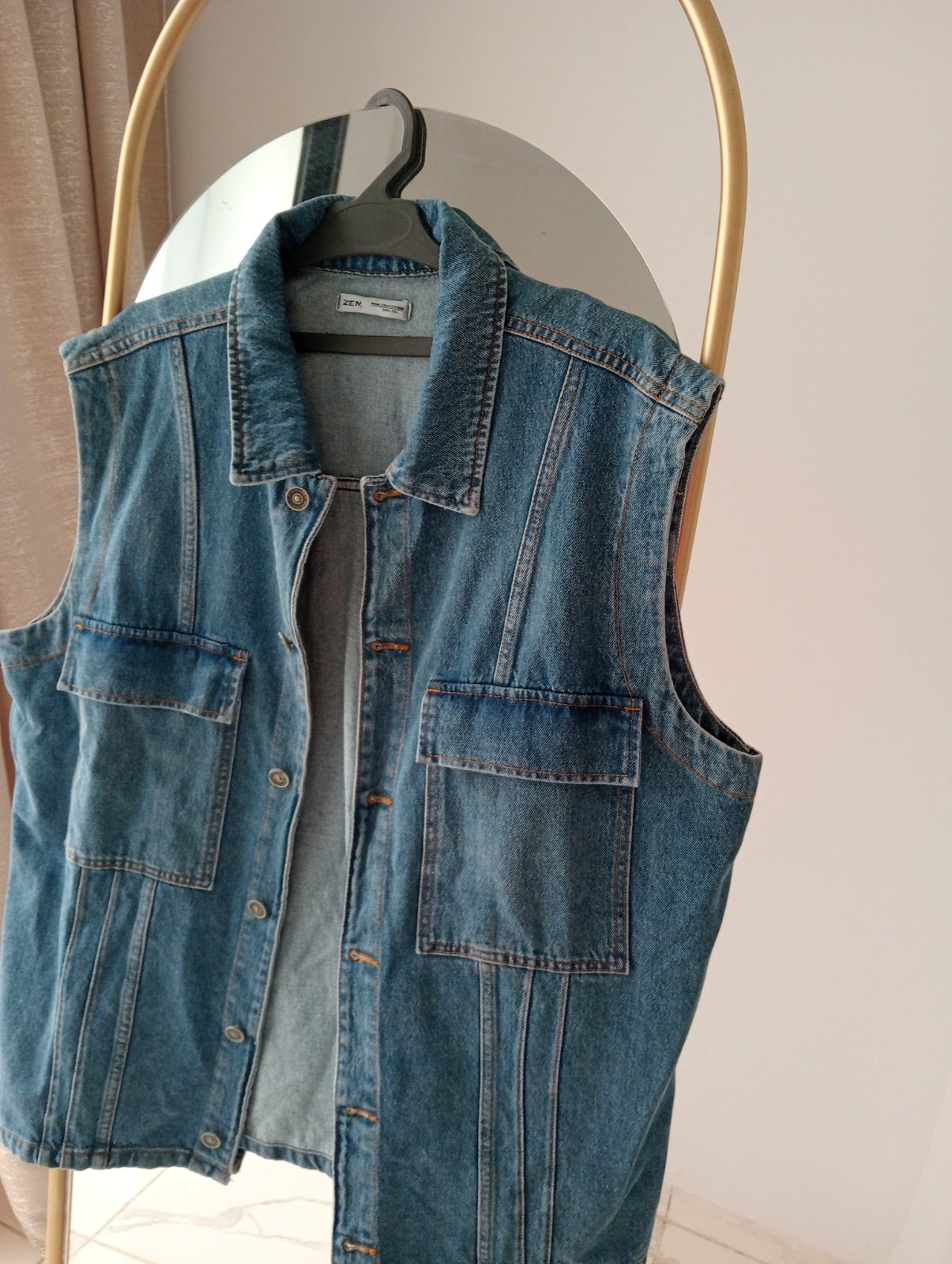 Veste sans manche en jean