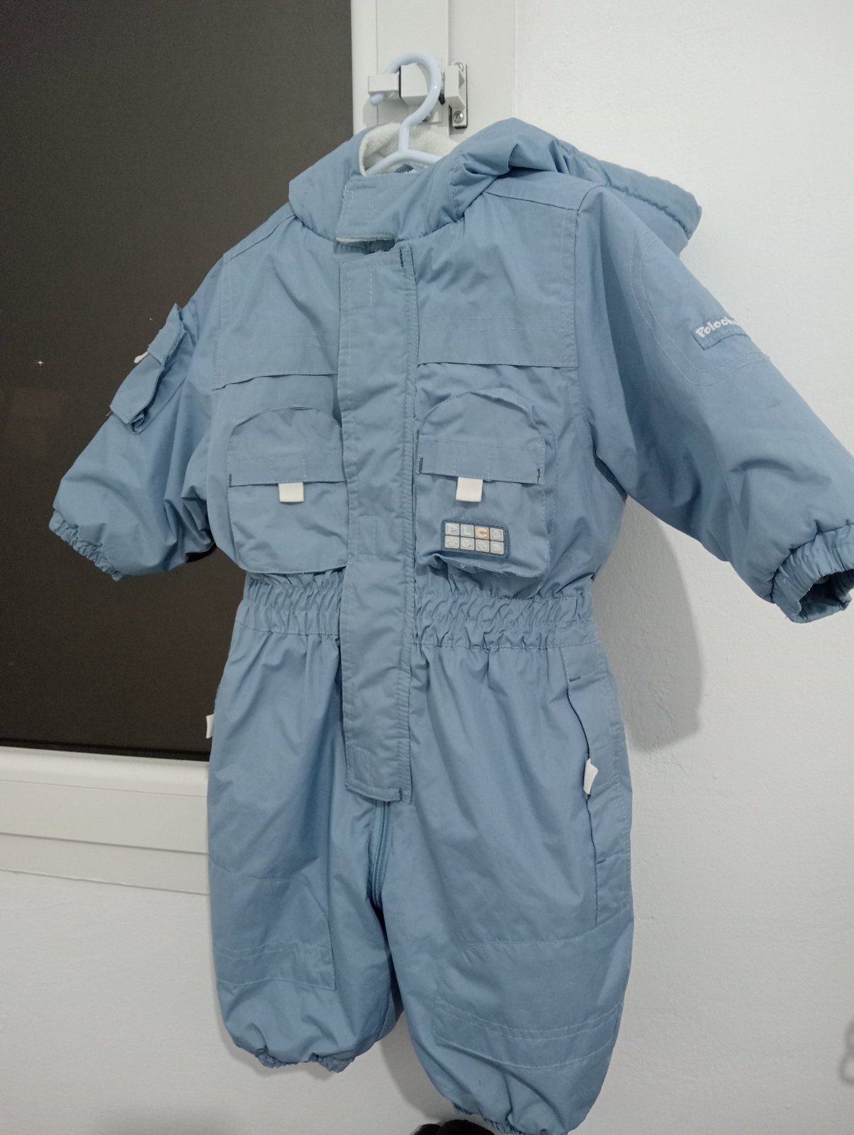 Manteau bleu ciel enfant 9 12 mois état neuf porter une seule fois