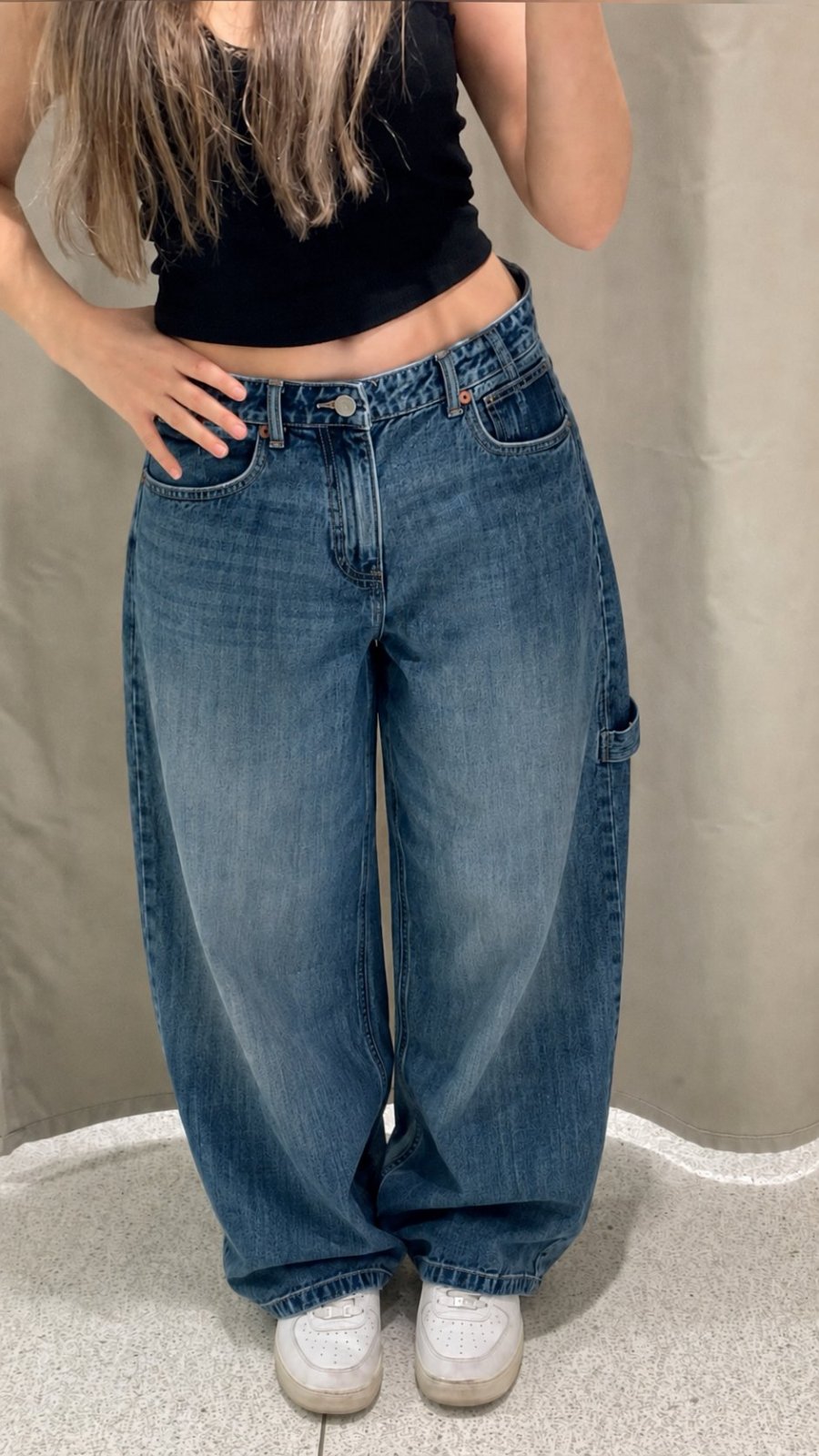Pantalon baggy bleu
