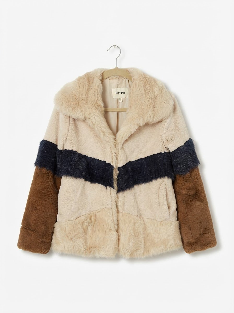 Manteau Fourrure femme porté une seule fois de la marque Koton 