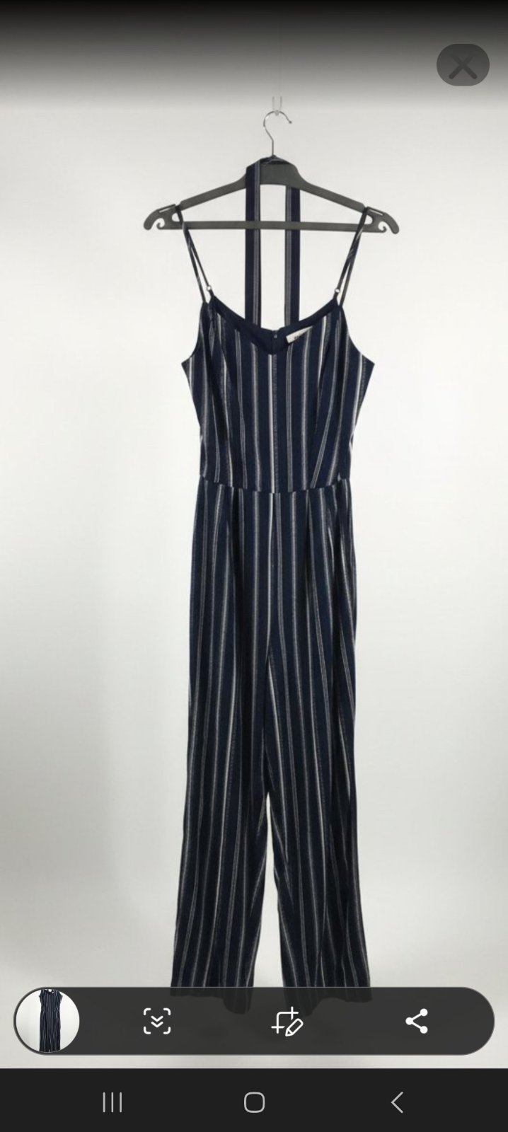 Combinaison à rayures tendance bleu nuit ✨