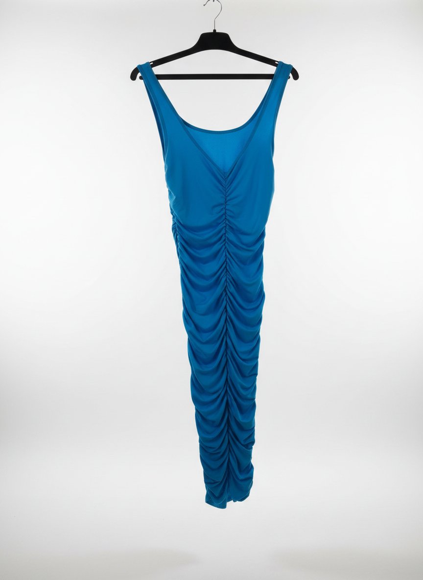 Robe bleue ajustée 