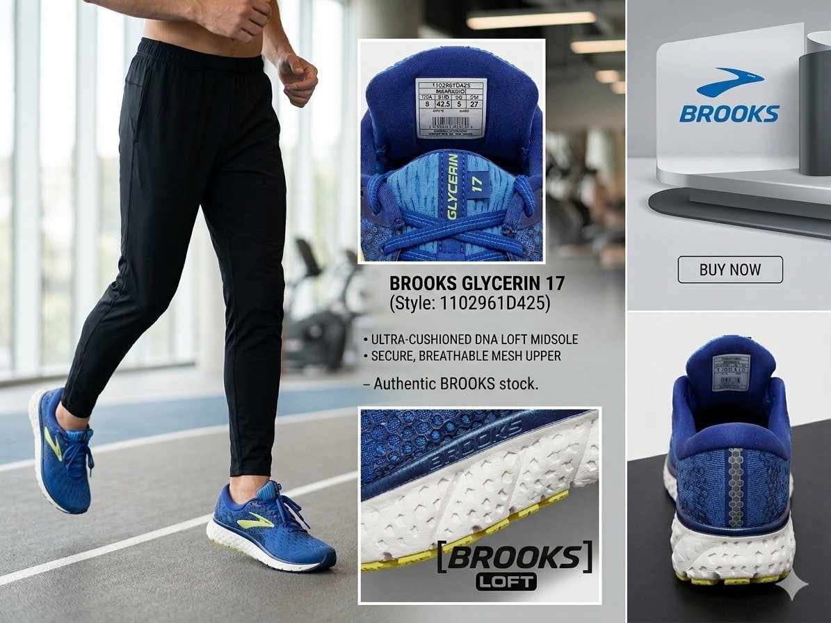 Basket Running Brooks Glycerin 17 – Authentique – Pointure 42.5 Très bon état