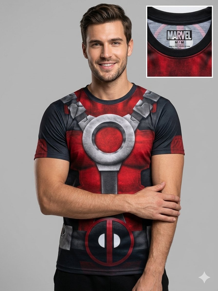 T-shirt Marvel Deadpool – Homme Taille M – Très bon état #TshirtHomme #ModeHomme #StyleDecontracte #VenteEnLigne #TunisieFashion #OOTD